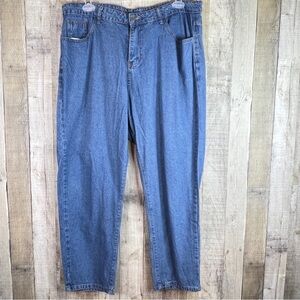 Shein Size 2XL Straight Leg Blue Wash Denim Jeans 5 Pockets No Stretch B…
